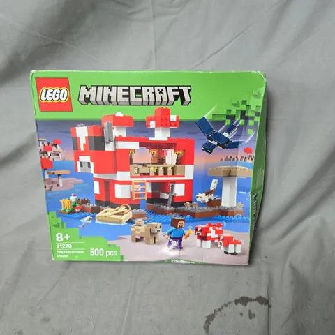 LEGO MINECRAFT THE MUSHROOM HOUSE (SET 21270) – 500 PIECES – BOXED