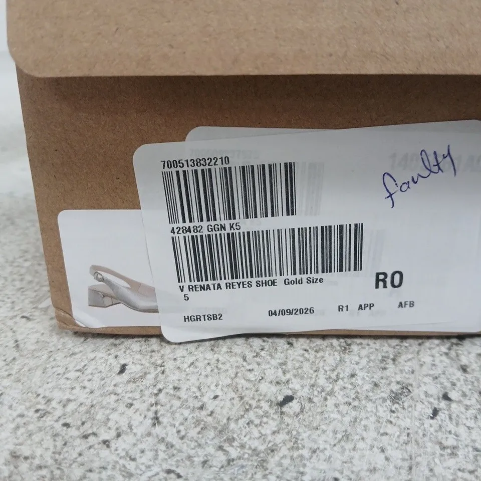 VIONIC RENATA REYES GOLD SLINGBACK HEELS – SIZE 5 (PAIR)
