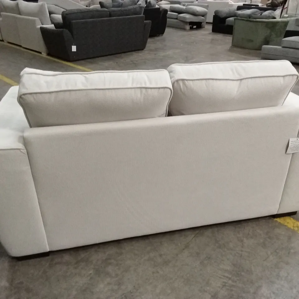 SEOUL 2 SEATER STANDARD BACK FABRIC SOFA - NATURAL RRP £699