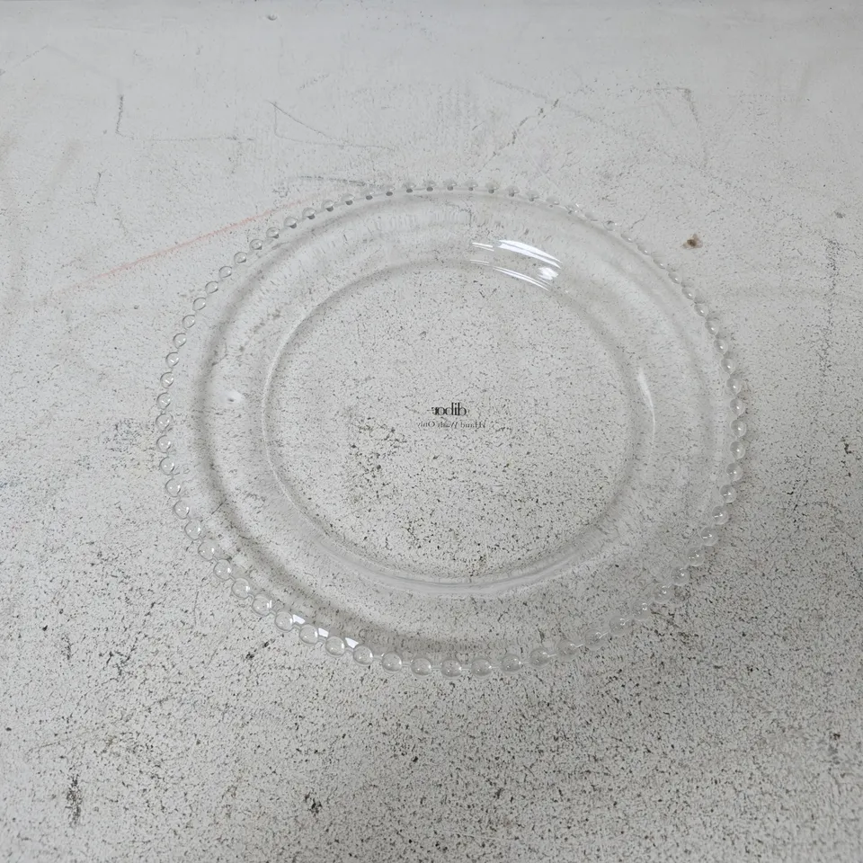 4 BOXED BELLA PERLE GLASS DINNER PLATES