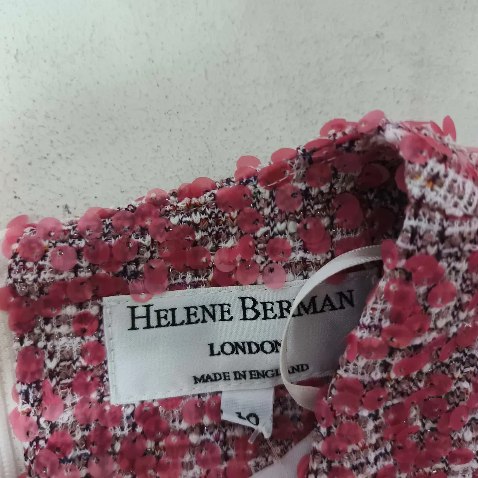 HELENE BERMAN LONDON PINK SEQUIN DRESS – WOMEN'S UK SIZE 10
