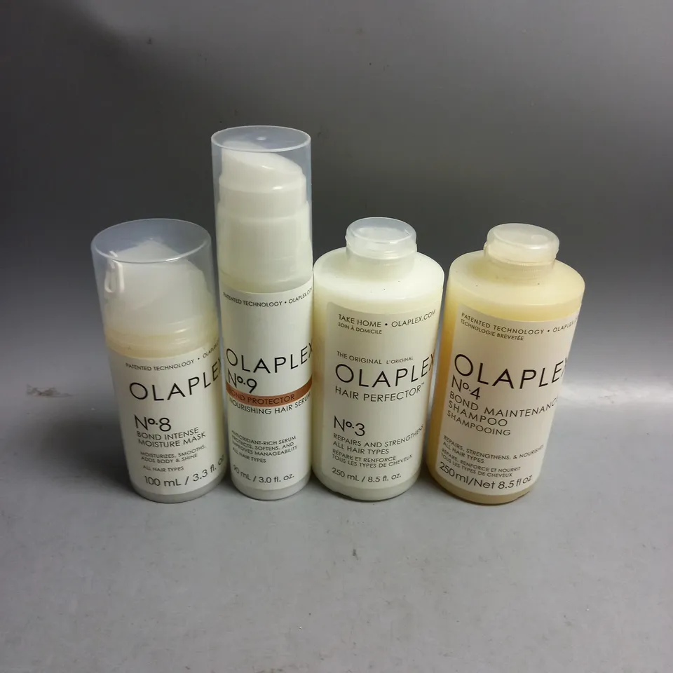 LOT OF 4 OLAPLEX HAIR CARE PRODUCTS TO IN SHAMPOO AND HAIR SERUM