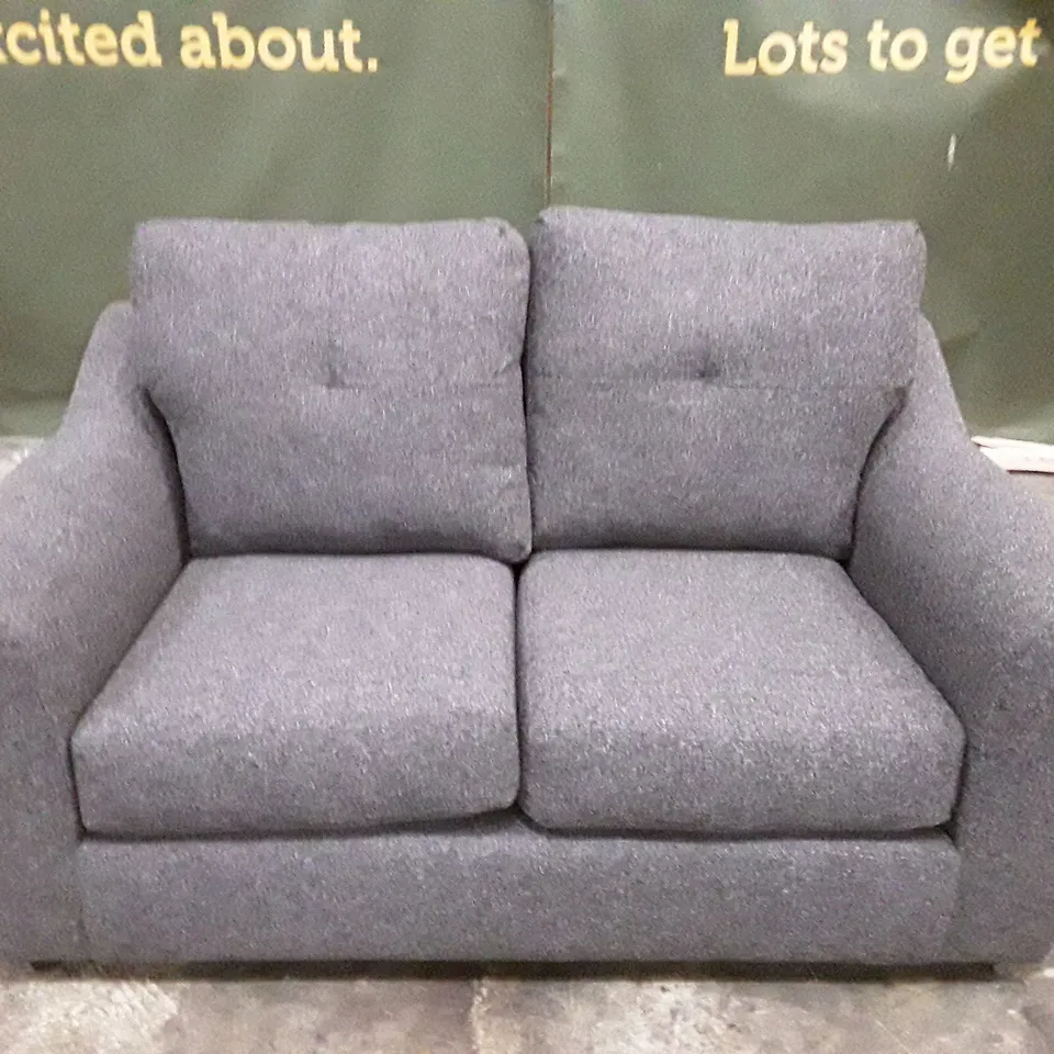 QUALITY DESIGNER 2 SEATER LOVESEAT - DARK GREY FABRIC