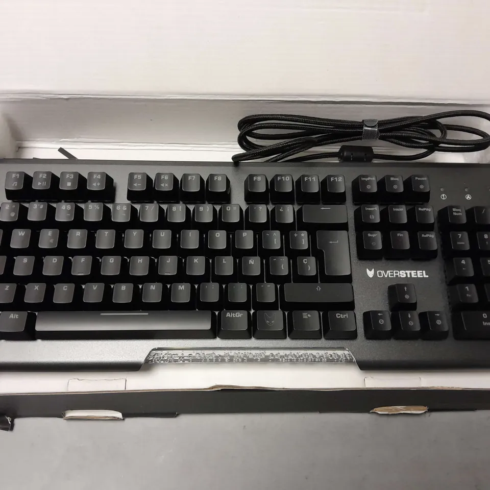 BOXED OVERSTEEL IRON RGB MECHANICAL KEYBOARD (SPANISH LAYOUT)