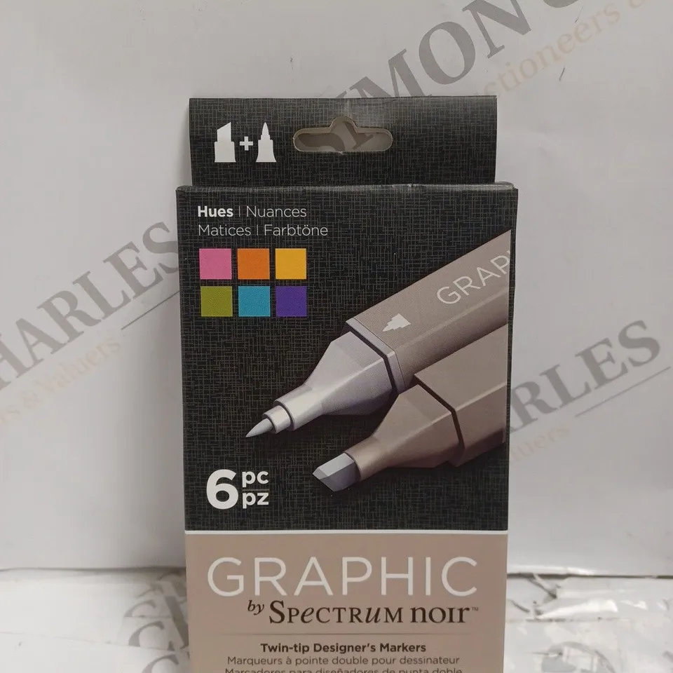5 X BOXES OF GRAPHIC TWIN TIP DESIGNER MARKERS BY SPECTRUM NOIR