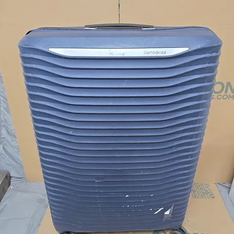 SAMSONITE BLUE HARD-SHELL SUITCASE