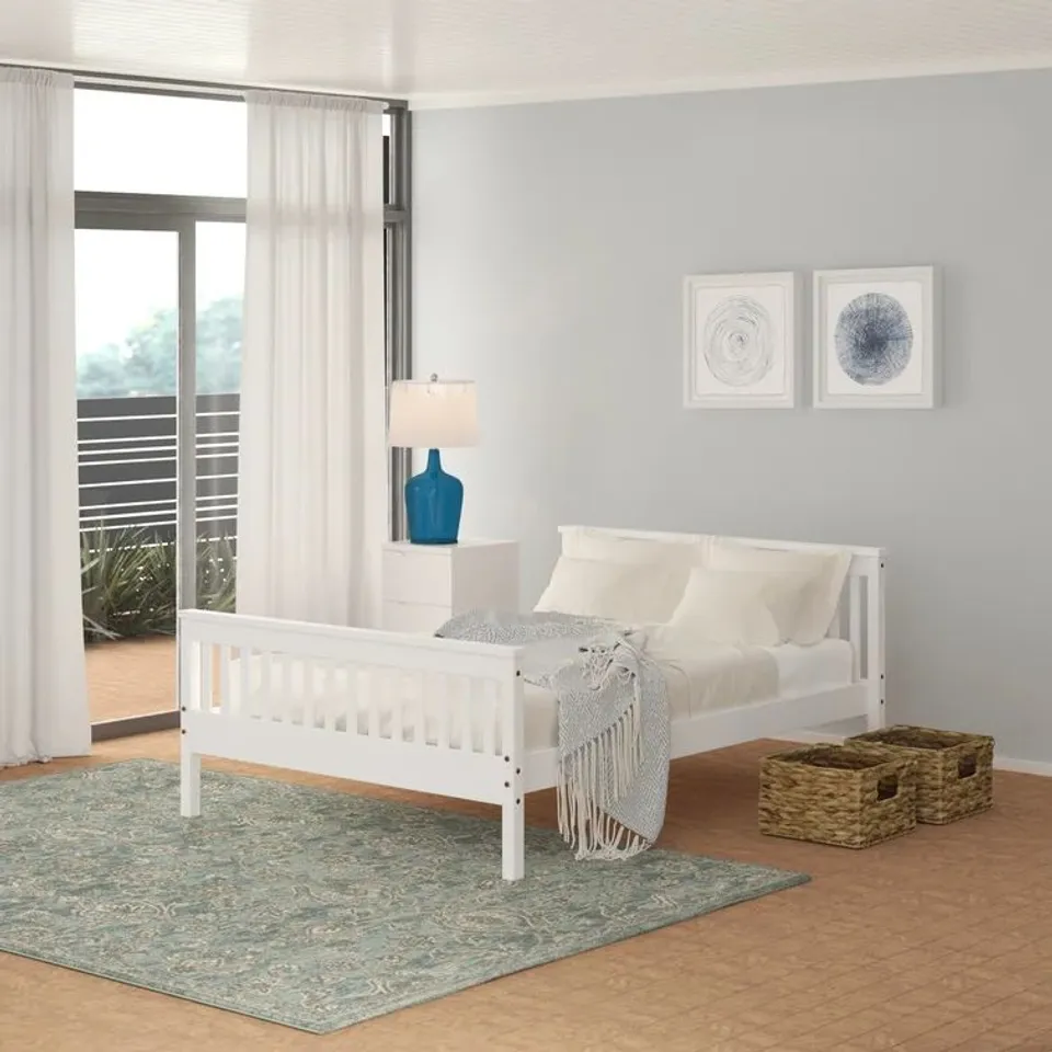 BOXED ALPHONSE BED FRAME SINGLE - WHITE (1 BOX)