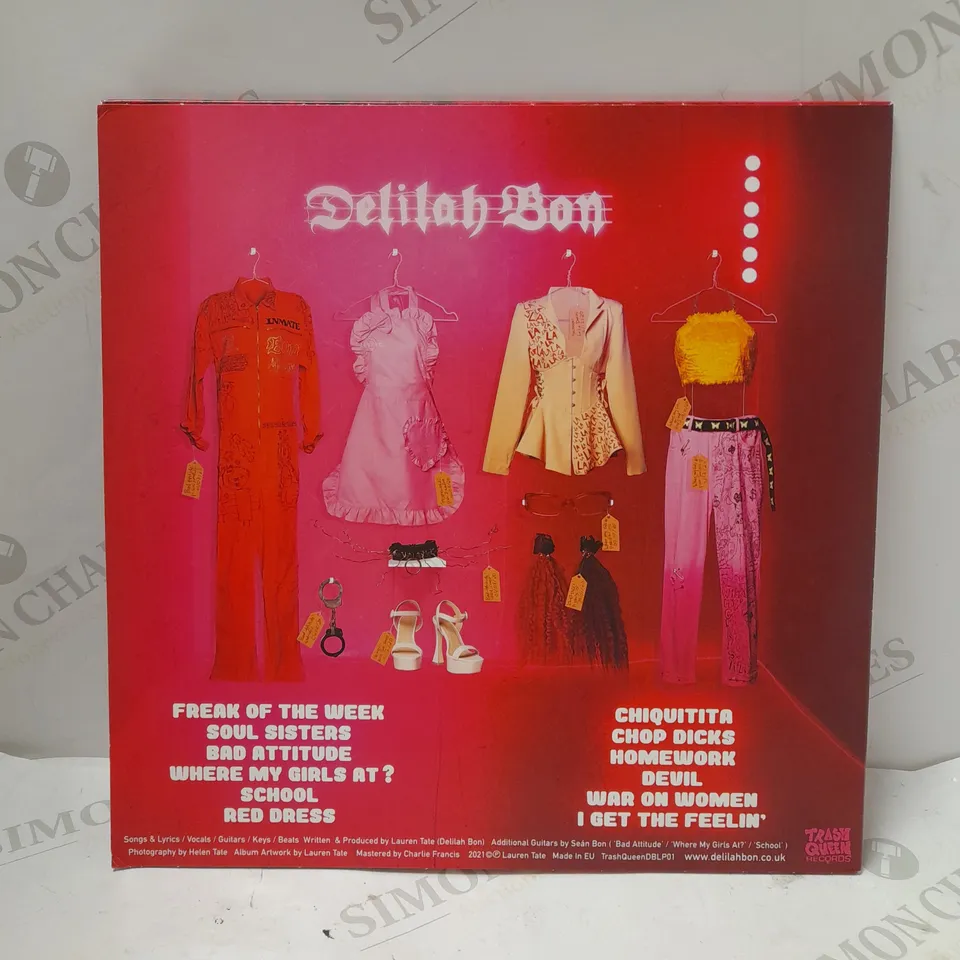 DELILAH BON RED/PINK DEBUT ALBUM VINYL 