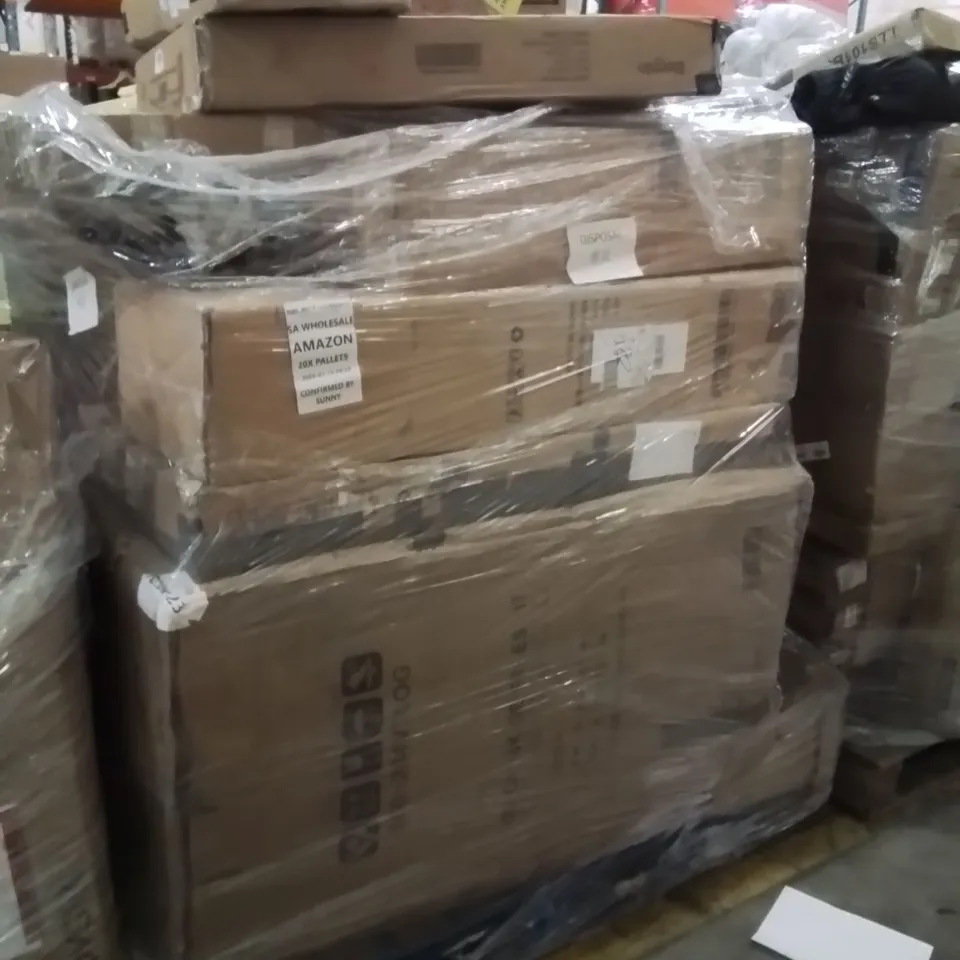 PALLET OF ASSORTED HOUSEHOLD GOODS AND PRODUCTS TO INCLUDE;COAT RACK,COAT HANGERS,CORNER BRACKET