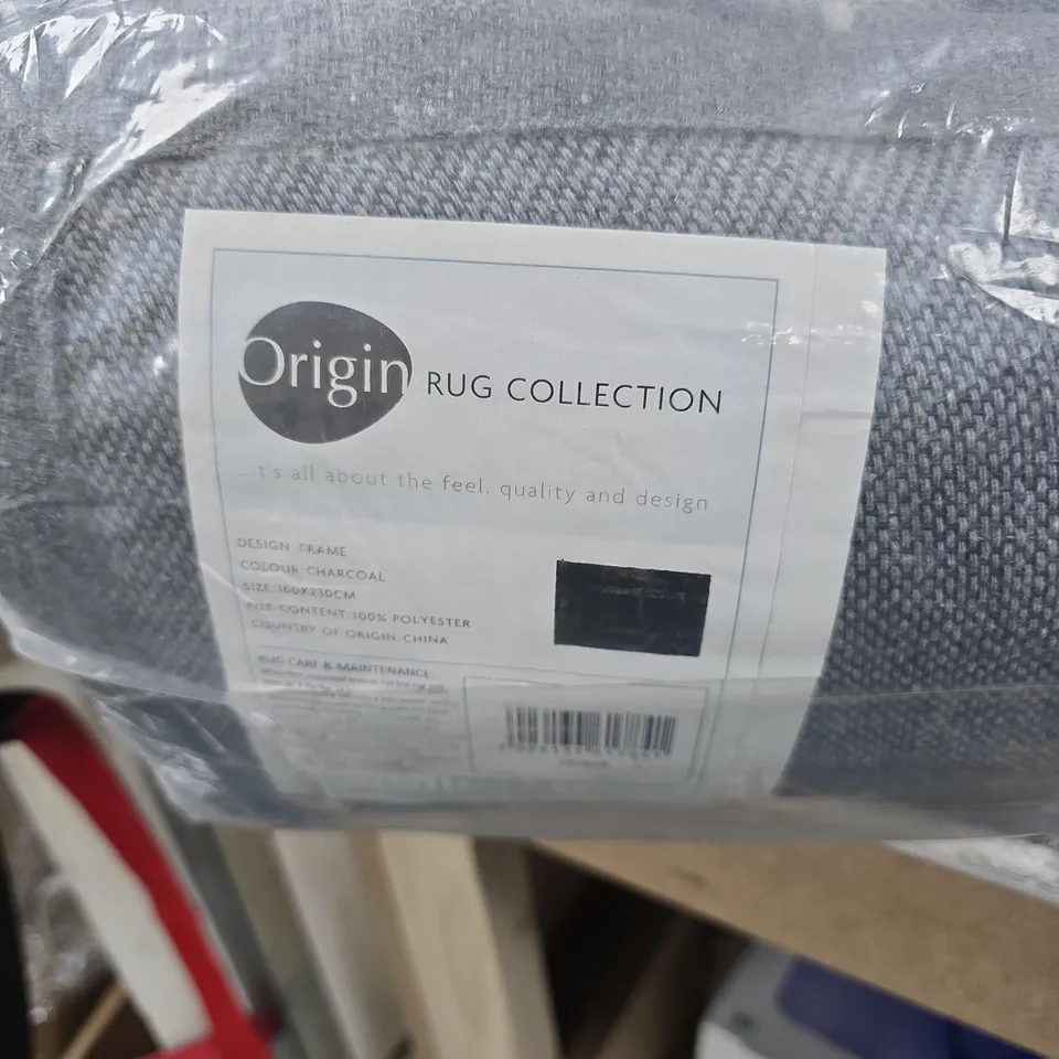 ORIGIN RUG COLLECTION FRAME RUG – CHARCOAL, 160X230 CM