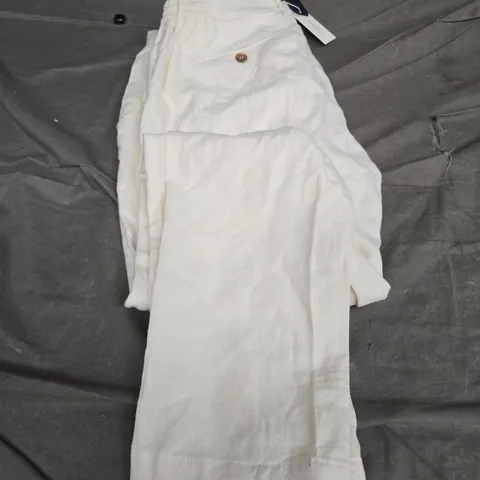 WOMEN'S LINEN LONGS – WHITE, SIZE W34 L32