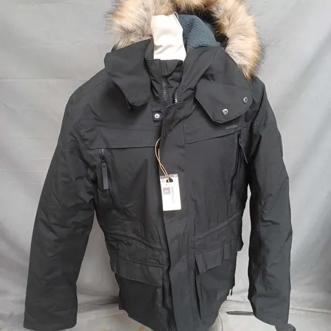 QUECHA WINTER TRAILS FUR HOOD PADDED COAT IN BLACK SIZE XL