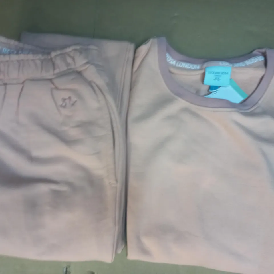 LUCA AND ROSA LOUNGEWEAR SET IN PINK SIZE L