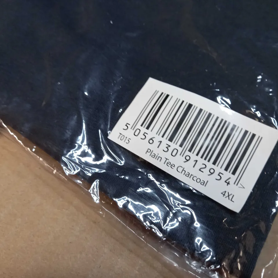 PACKAGED ESPIONAGE CHARCOAL PLAIN TEE - 4XL