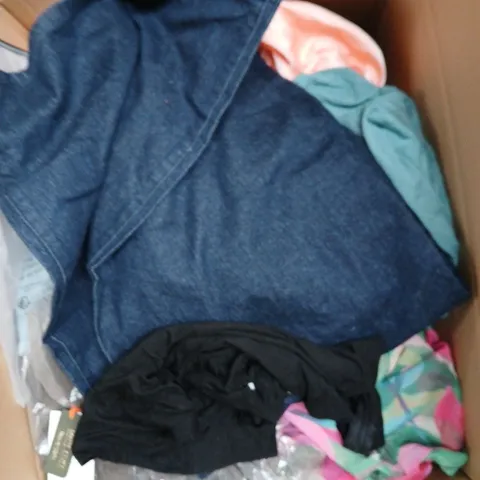 APPROXIMATELY 20 ASSORTED CLOTHING PRODUCTS IN VARIOUS STYLES & SIZES TO INCLUDE PANTS, T-SHIRTS, DRESSES ETC