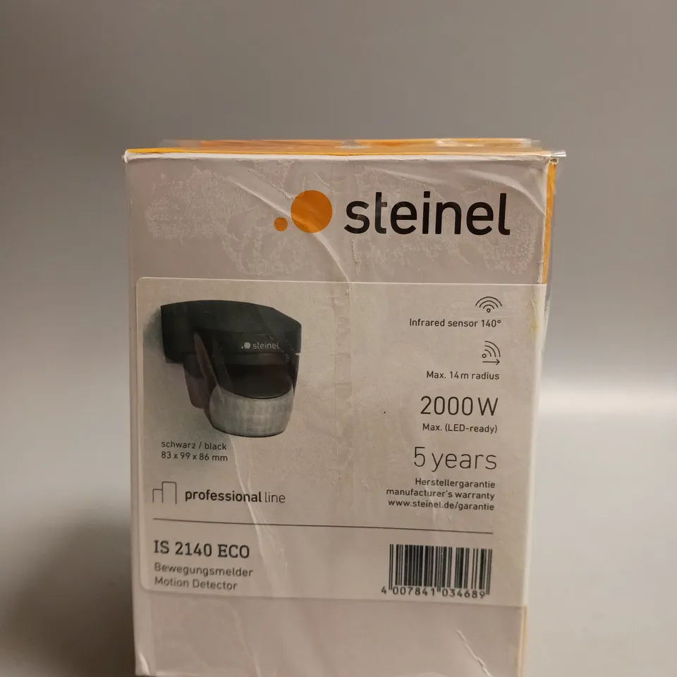 STEINEL MOTHION DETECTOR IN BLACK 14M RADIUS 