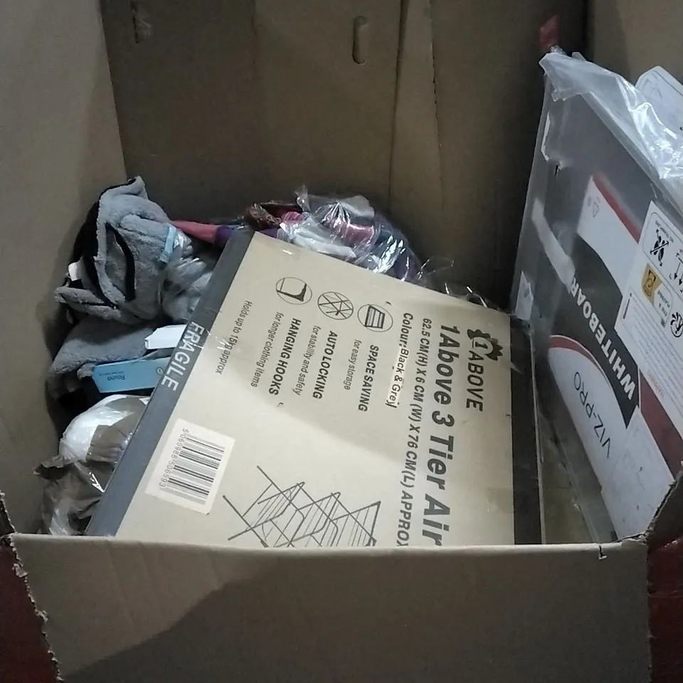 PALLET OF HOUSEHOLD ITEMS TO INCLUDE TOILET ROLLS,CAR SEAT, TOY KEYBOARD, CLOTHES DRYER AND OTHER ASSORTED ITEMS...