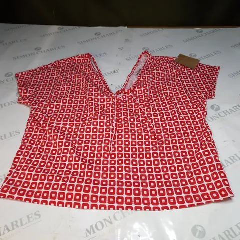 BODEN PATTERN V-NECK SHIRT SIZE 8