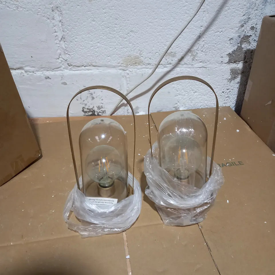 BUNDLEBERRY BY AMANDA HOLDEN SET OF 2 INDOOR OUTDOOR LANTERNS - GOLD