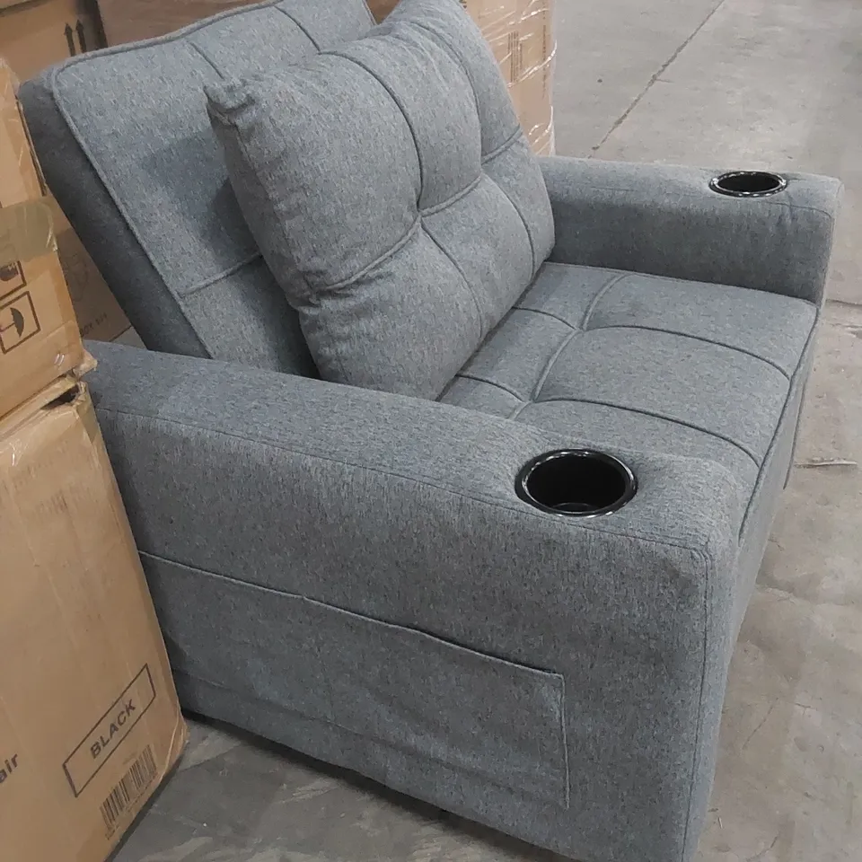 DESIGNER FABRIC UPHOLSTERED ARMCHAIR 