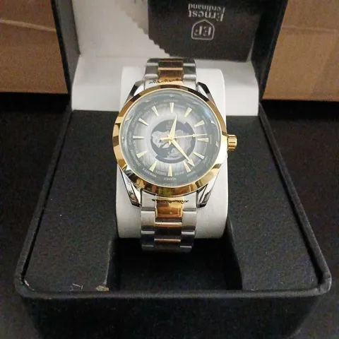 ERNEST FERDINAND TWO-TONE WRISTWATCH – BLACK DIAL 