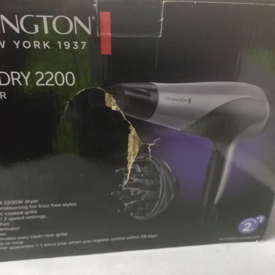 BOXED REMINGTON IONIC DRY 2200 HAIRDRYER  