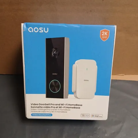 AOSU VIDEO DOORBELL PRO WITH WI-FI HOMEBASE – 2K QHD (BOXED)
