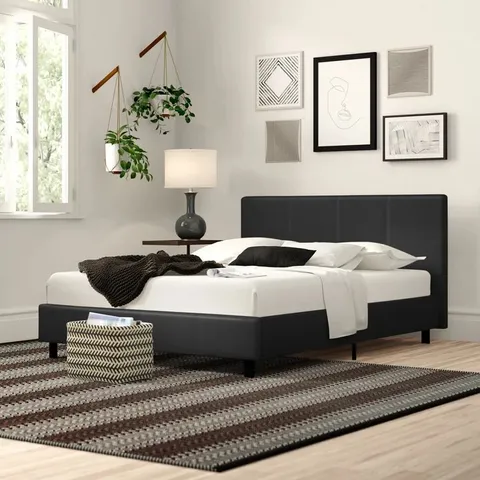 BOXED MORGANA UPHOLSTERED BED FRAME - 150CM, GREY (1 BOX)