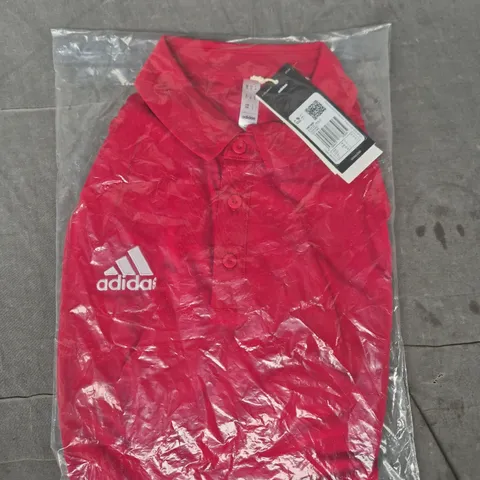 ADIDAS POLO TOP IN RED SIZE MEDIUM