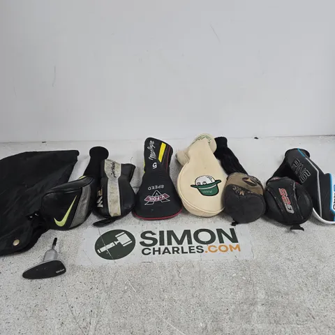 SET OF GOLF HEADCOVERS AND ACCESSORIES (ASSORTED BRANDS)