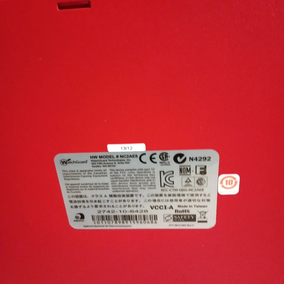 WATCHGUARD XTM 5 SERIES FIREWALL APPLIANCE – RED 1U