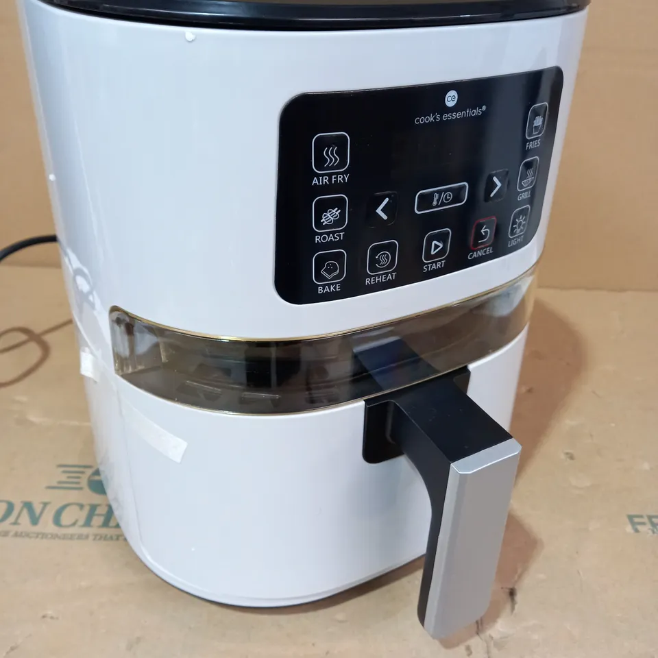 COOK'S ESSENTIALS 4.0L AIR FRYER WITH DIGITAL TOUCHSCREEN & VIEWING SCREEN - COOL GREY