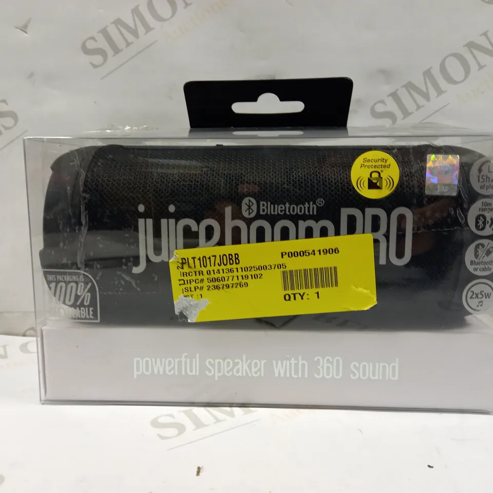 JUICEBOOMPRO PORTABLE BLUETOOTH SPEAKER 