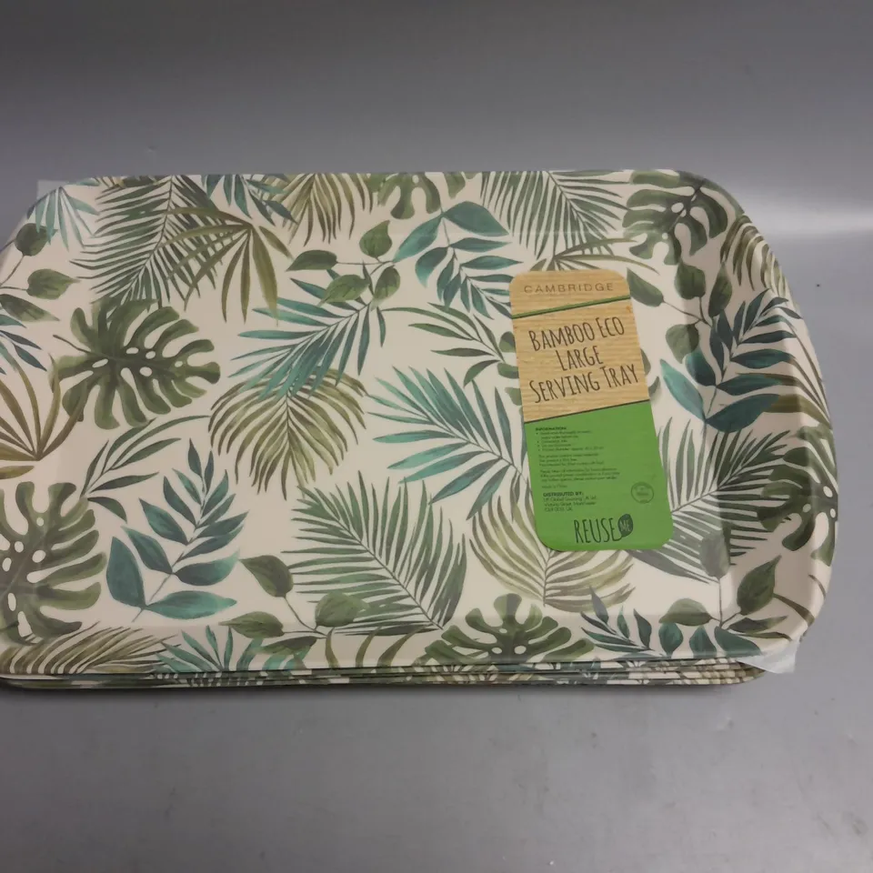 LOT OF 5 CAMBRIDGE BAMBOO ECO LARGE SERVING TRAY