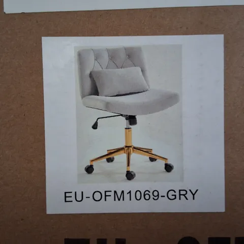 BOXED VIOLET OFFICE CHAIR - GREY/GOLD (1 BOX)