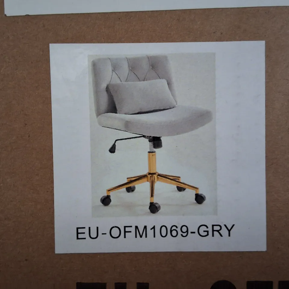 BOXED VIOLET OFFICE CHAIR - GREY/GOLD (1 BOX)