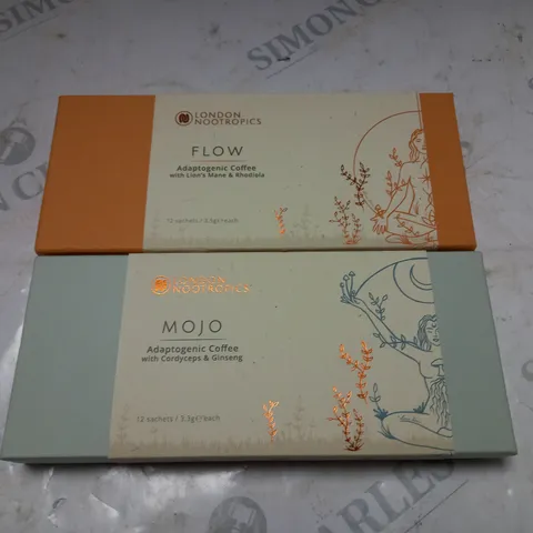 LOT OF 2 LONDON NOOTROPICS 12 SACHET PACKS OF COFFEE