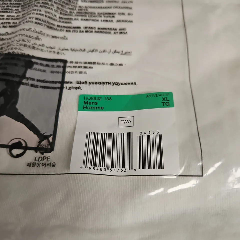 NIKE JORDAN MEN'S ACTIVE TEE – WHITE, SIZE XL