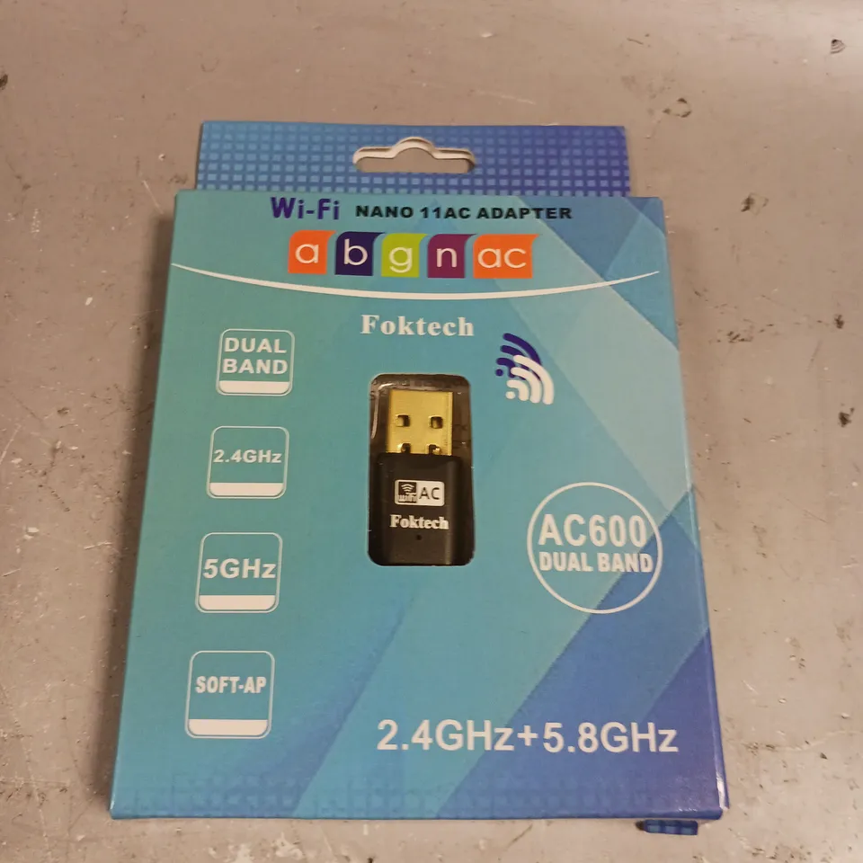 BOXED FOKTECH AC600 DUAL BAND ADAPTER 