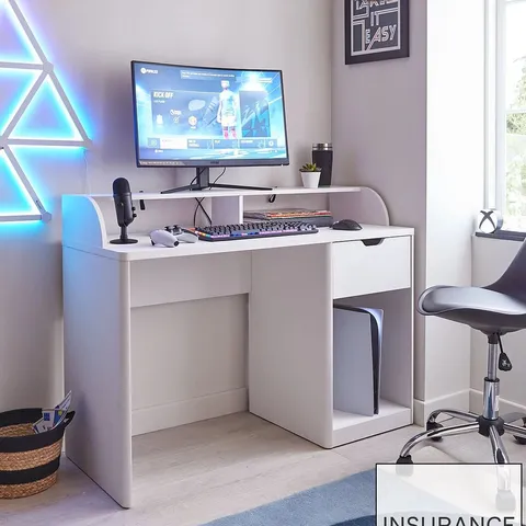 ASPEN GAMING DESK - WHITE OAK EFFECT 