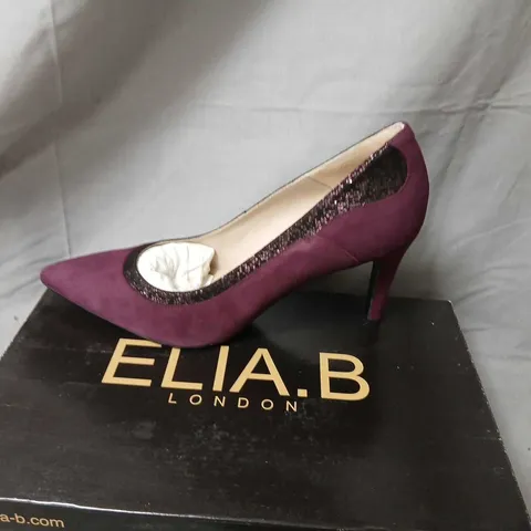 ELIA B LONDON DIANA SUEDE PUMPS β UK 5 (EU 38) β BURGUNDY/PURPLE