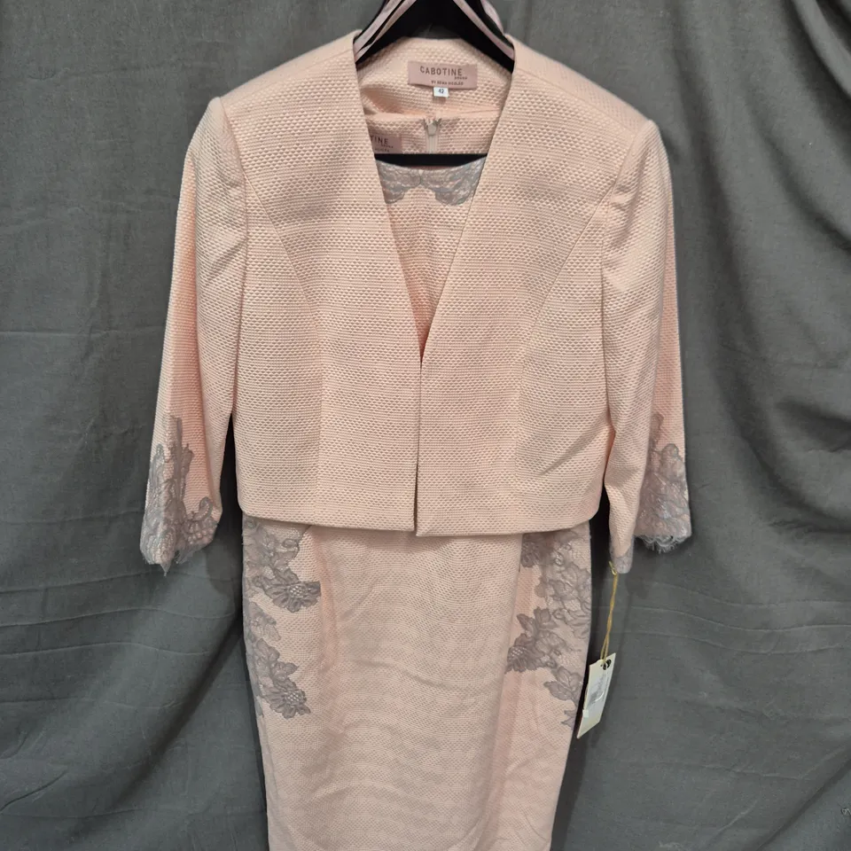 CABOTINE NUDE DRESS & JACKET SET – WOMEN'S, UK SIZE 12