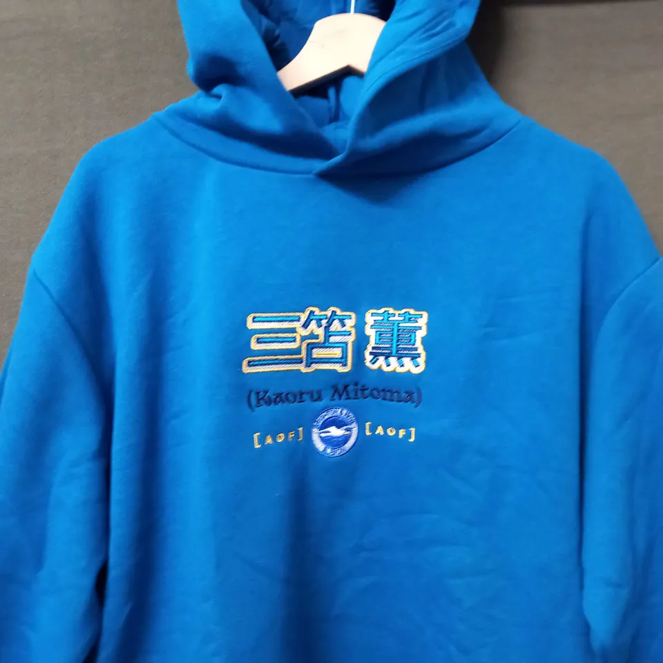 ART OF FOOTBALL ' KAORU MITOMA BRIGHTON' HOODIE IN BLUE - XL