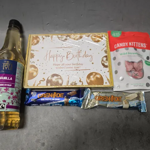 APPROXIMATELY 12 ASSORTED FOOD ITEMS TO INCLUDE - GENATE OREO , CANDY KITTENS WILD STRAWBERRY ETC