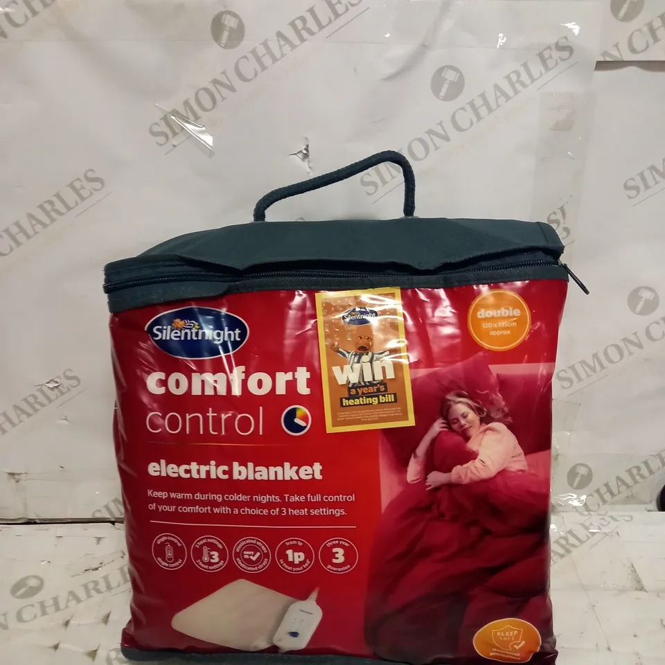 BRAND NEW SILENTNIGHT COMFORT CONTROL ELECTRIC BLANKET HEATED UNDER BLANKET (DOUBLE)