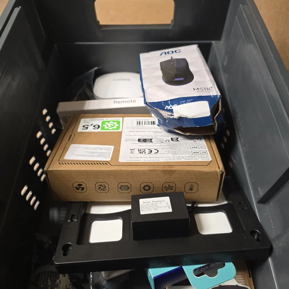 APPROXIMATELY 10 ASSORTED ITEMS INCLUDING nano usb adapter and aoc wired mouse