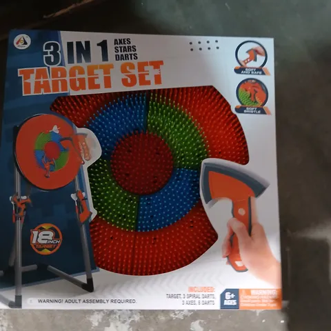 3-IN-1 TARGET SET WITH DARTS – BOXED TOY