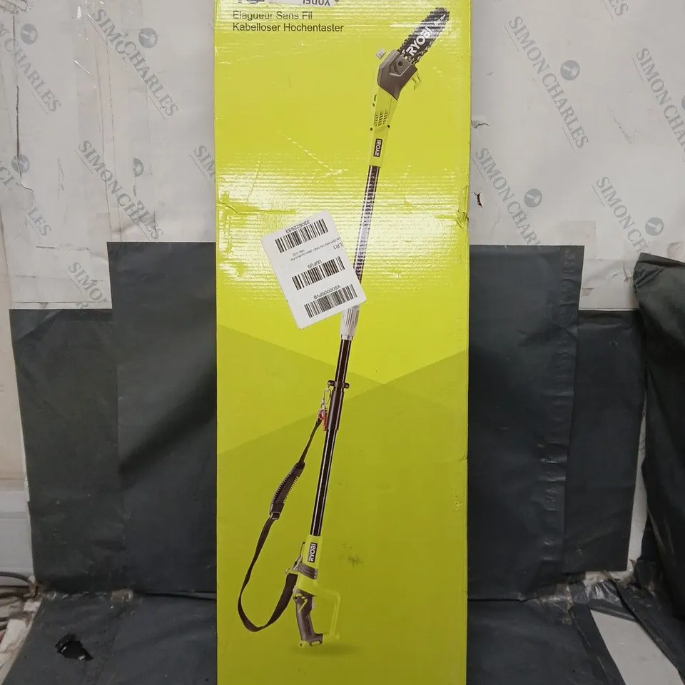 BOXED RYOBI 18V CORDLESS POLE SAW - COLLECTION ONLY 