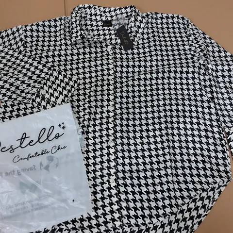 LOT OF 6 BRAND NEW DESTELLO PIXEL PATTERNED LONG SLEEVE SHIRTS - L/XL