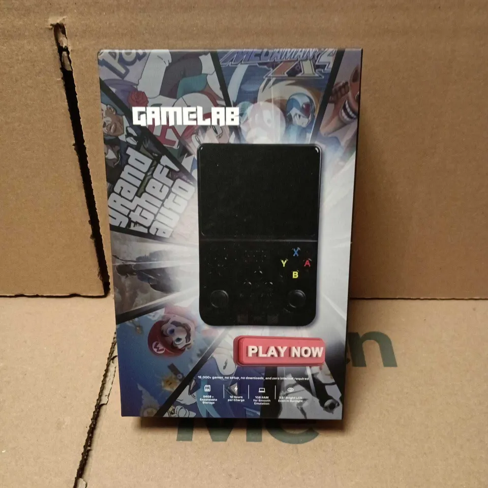 GAMELAB ALL-IN-ONE CONSOLE – HANDHELD GAMING SYSTEM 15,000 CLASSIC RETRO GAMES, BOXED